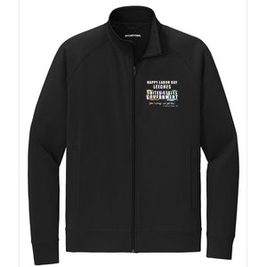 Anti Socialism Happy Labor Day Leeches Gift Stretch Full-Zip Cadet Jacket