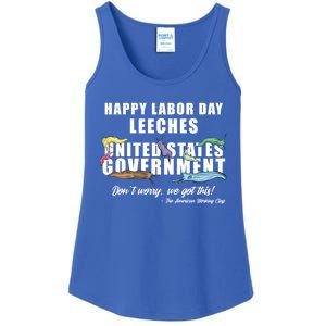 Anti Socialism Happy Labor Day Leeches Gift Ladies Essential Tank