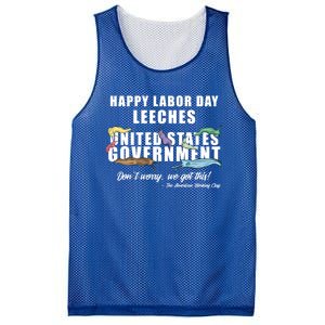 Anti Socialism Happy Labor Day Leeches Gift Mesh Reversible Basketball Jersey Tank