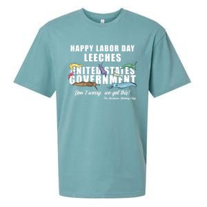 Anti Socialism Happy Labor Day Leeches Gift Sueded Cloud Jersey T-Shirt