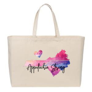 Appalachia Strong Hurricane Helene Southern Relief Cotton Canvas Jumbo Tote