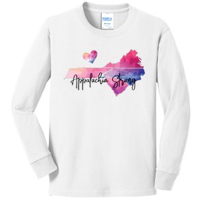 Appalachia Strong Hurricane Helene Southern Relief Kids Long Sleeve Shirt