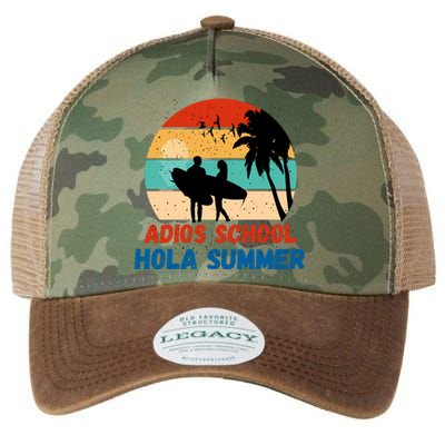 Adios School Hola Summer Legacy Tie Dye Trucker Hat