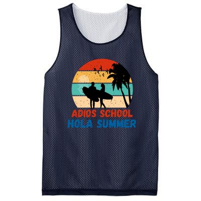 Adios School Hola Summer Mesh Reversible Basketball Jersey Tank