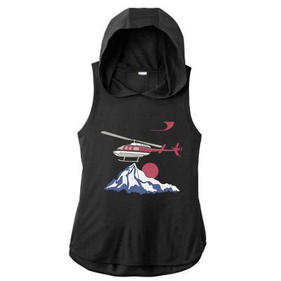 Air Services International For Women Ladies PosiCharge Tri-Blend Wicking Draft Hoodie Tank