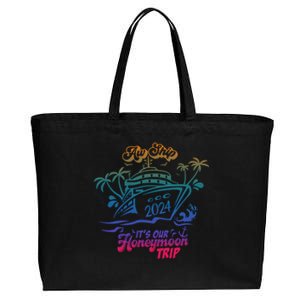 Aw Ship It’S Our Honeymoon Trip 2024 Honeymoon Essentials Gift Cotton Canvas Jumbo Tote