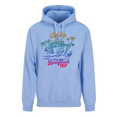 Aw Ship It’S Our Honeymoon Trip 2024 Honeymoon Essentials Gift Unisex Surf Hoodie