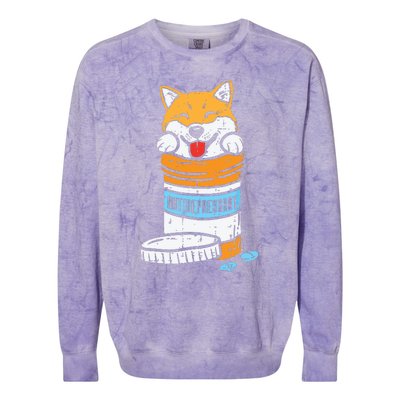 Antidepressant Shiba Inu Akita Japanese Dog Doge Meme Gift Colorblast Crewneck Sweatshirt