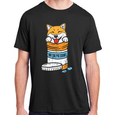 Antidepressant Shiba Inu Akita Japanese Dog Doge Meme Gift Adult ChromaSoft Performance T-Shirt