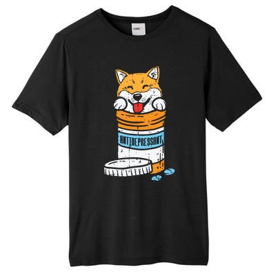 Antidepressant Shiba Inu Akita Japanese Dog Doge Meme Gift Tall Fusion ChromaSoft Performance T-Shirt