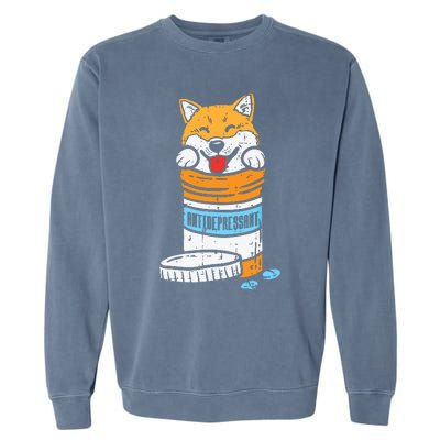 Antidepressant Shiba Inu Akita Japanese Dog Doge Meme Gift Garment-Dyed Sweatshirt