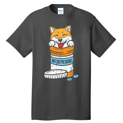 Antidepressant Shiba Inu Akita Japanese Dog Doge Meme Gift Tall T-Shirt