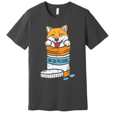 Antidepressant Shiba Inu Akita Japanese Dog Doge Meme Gift Premium T-Shirt