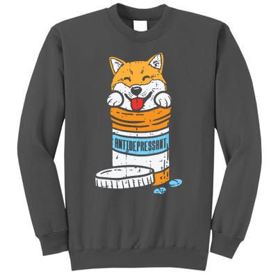 Antidepressant Shiba Inu Akita Japanese Dog Doge Meme Gift Tall Sweatshirt