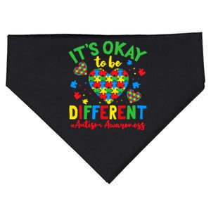 Autism Support It'S Okay To Be Different Autism Awareness USA-Made Doggie Bandana