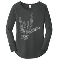 ASL Sign I Love You In 40 Different Languages ASL Women's Perfect Tri Tunic Long Sleeve Shirt