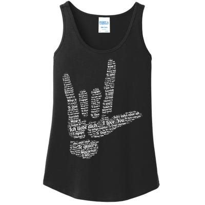 ASL Sign I Love You In 40 Different Languages ASL Ladies Essential Tank