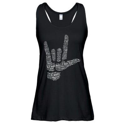 ASL Sign I Love You In 40 Different Languages ASL Ladies Essential Flowy Tank