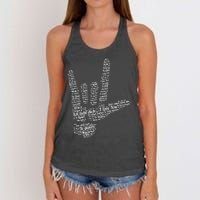 ASL Sign I Love You In 40 Different Languages ASL Women's Knotted Racerback Tank