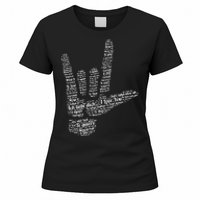 ASL Sign I Love You In 40 Different Languages ASL Women's T-Shirt