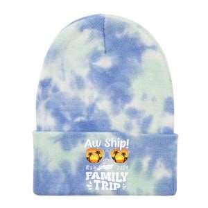 Aw Ship ItS A Family Trip 2024 Family Cruise Squad Matching Tie Dye 12in Knit Beanie