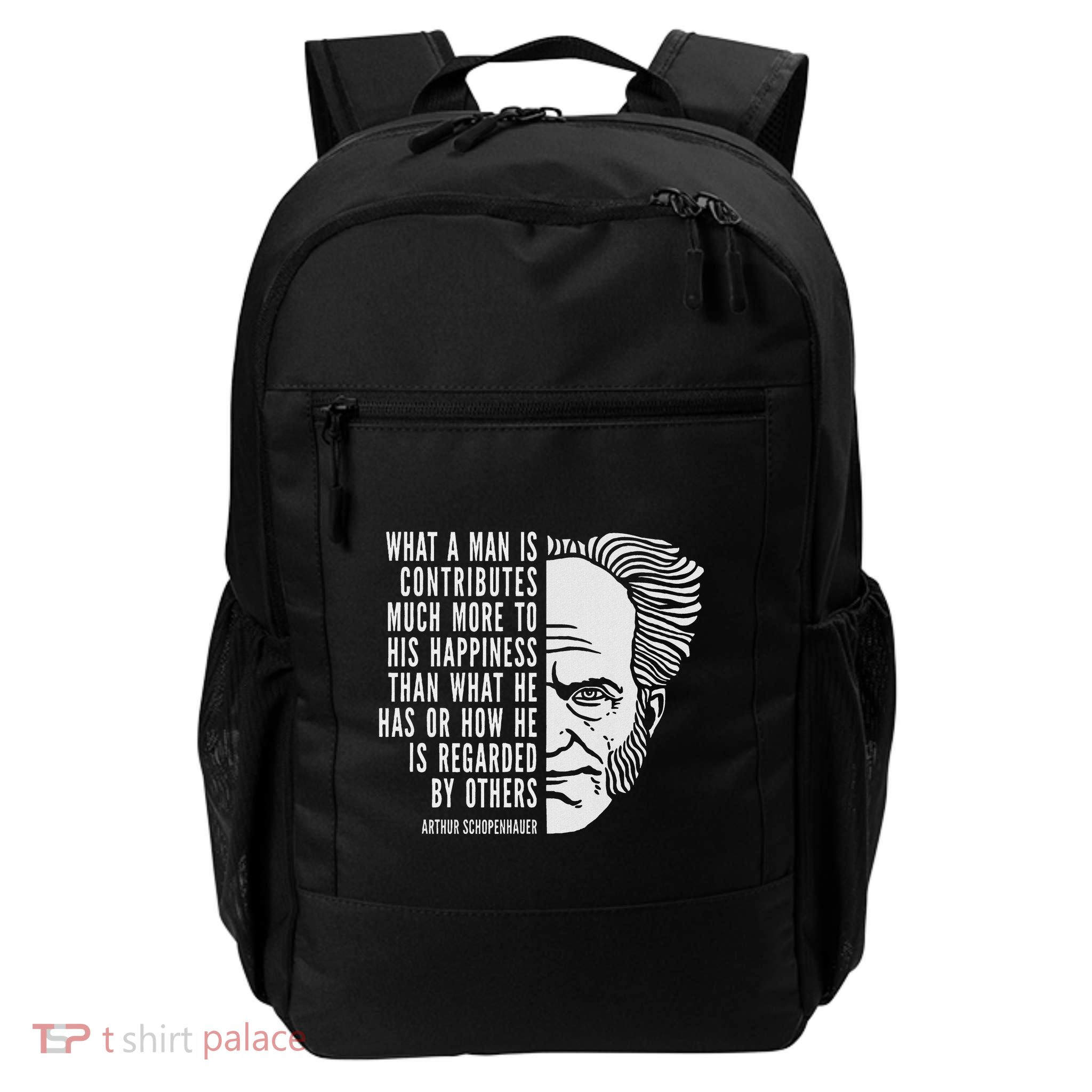 Arthur Schopenhauer Inspirational Quote What A Man Is Daily Commute Backpack