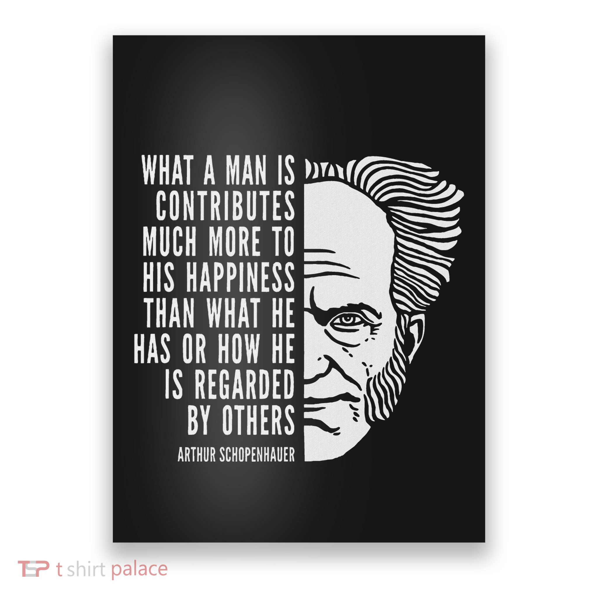 Arthur Schopenhauer Inspirational Quote What A Man Is Poster