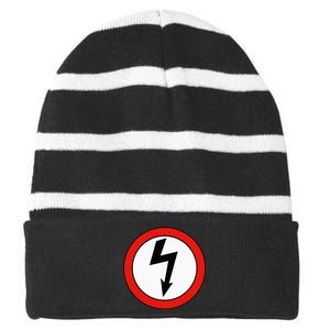 Antichrist Superstar Industrial Industrial Rock Band Striped Beanie with Solid Band