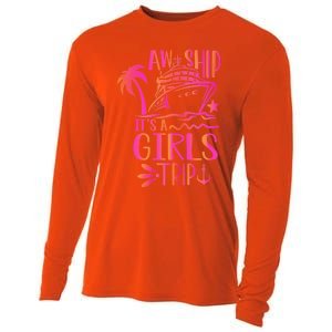 Aw Ship! ItS A Trip Cruise Vacation 2024 Gift Cooling Performance Long Sleeve Crew