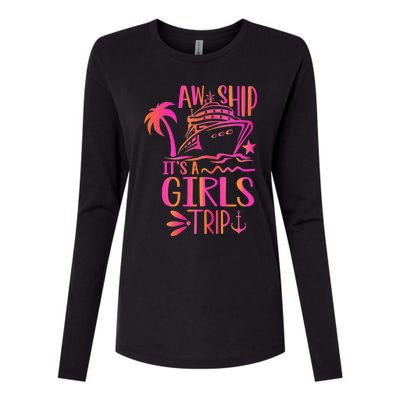 Aw Ship! ItS A Trip Cruise Vacation 2024 Gift Womens Cotton Relaxed Long Sleeve T-Shirt