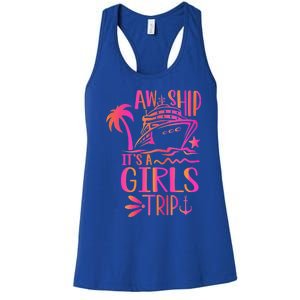 Aw Ship! ItS A Trip Cruise Vacation 2024 Gift Women's Racerback Tank