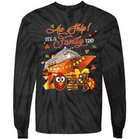 Aw Ship ItS A Thanksgiving Trip Family Matching Cruise Trip Tie-Dye Long Sleeve Shirt