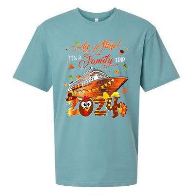 Aw Ship ItS A Thanksgiving Trip Family Matching Cruise Trip Sueded Cloud Jersey T-Shirt