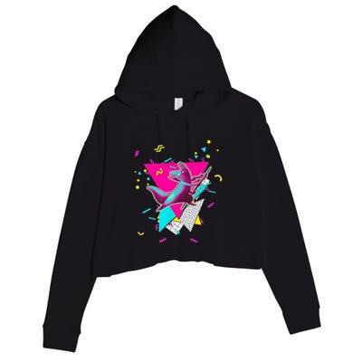 Artificer Slugcat Indie Game Rain World 90s Graphic Design Crop Fleece Hoodie