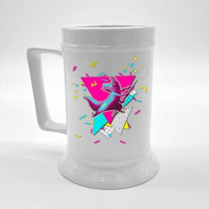 Artificer Slugcat Indie Game Rain World 90s Graphic Design Beer Stein