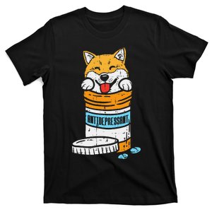 Antidepressant Shiba Inu Akita Japanese Dog Doge Meme Gift T-Shirt