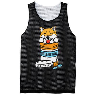 Antidepressant Shiba Inu Akita Japanese Dog Doge Meme Gift Mesh Reversible Basketball Jersey Tank