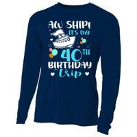 Aw Ship! ItS My 40th Birthday Trip Cruise Vacation Cruising Cooling Performance Long Sleeve Crew