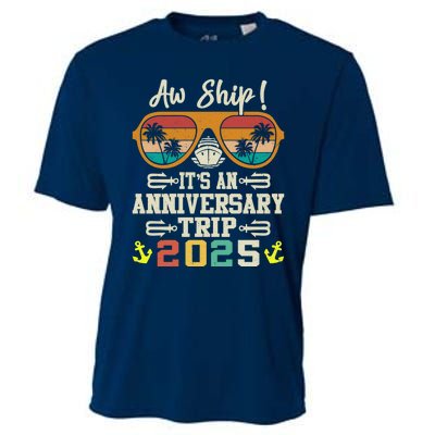 Aw Ship ItS An Anniversary Trip 2025 Couple Matching Cruise Cooling Performance Crew T-Shirt