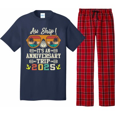 Aw Ship ItS An Anniversary Trip 2025 Couple Matching Cruise Pajama Set