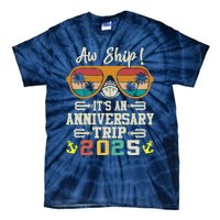 Aw Ship ItS An Anniversary Trip 2025 Couple Matching Cruise Tie-Dye T-Shirt