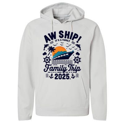 Aw Ship ItS An Anniversary Trip 2025 Couple Matching Cruise Performance Fleece Hoodie