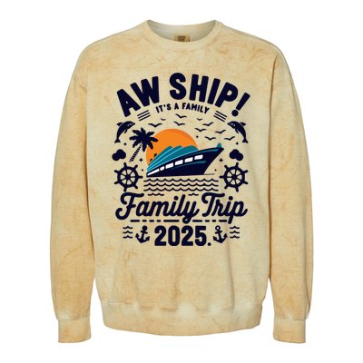 Aw Ship ItS An Anniversary Trip 2025 Couple Matching Cruise Colorblast Crewneck Sweatshirt