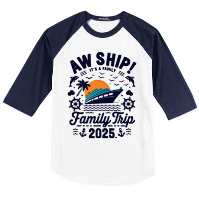 Aw Ship ItS An Anniversary Trip 2025 Couple Matching Cruise Baseball Sleeve Shirt