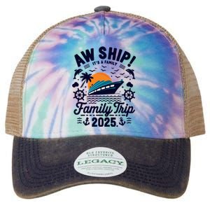 Aw Ship ItS An Anniversary Trip 2025 Couple Matching Cruise Legacy Tie Dye Trucker Hat