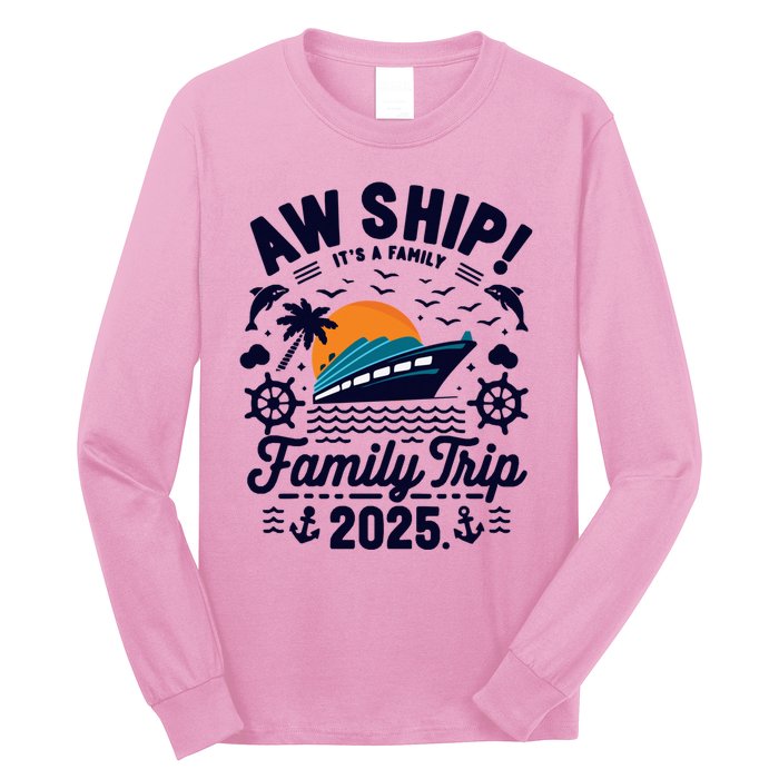 Aw Ship ItS An Anniversary Trip 2025 Couple Matching Cruise Long Sleeve Shirt