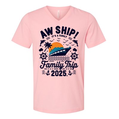 Aw Ship ItS An Anniversary Trip 2025 Couple Matching Cruise V-Neck T-Shirt