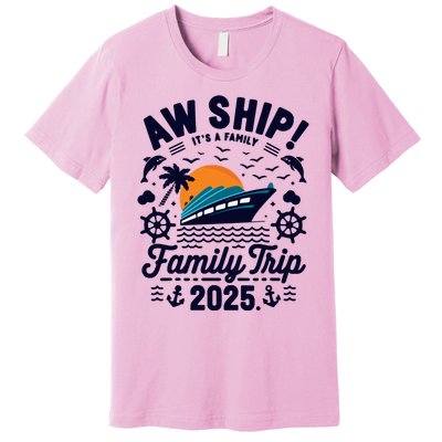 Aw Ship ItS An Anniversary Trip 2025 Couple Matching Cruise Premium T-Shirt