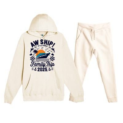 Aw Ship ItS An Anniversary Trip 2025 Couple Matching Cruise Premium Hooded Sweatsuit Set