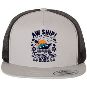 Aw Ship ItS An Anniversary Trip 2025 Couple Matching Cruise Flat Bill Trucker Hat